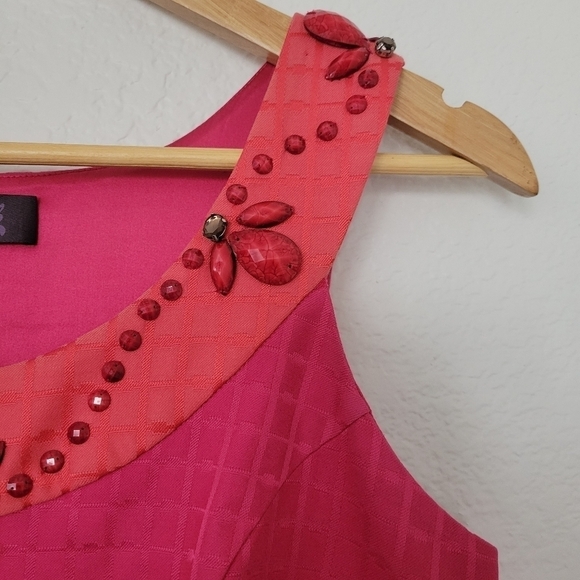 Hale Bob Jeweled Mini Sheath Dress M - Picture 5 of 7